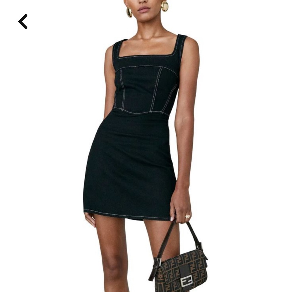 Reformation Davies Bustier Sleeveless Denim Dress Size 2